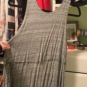 Grey open back tank